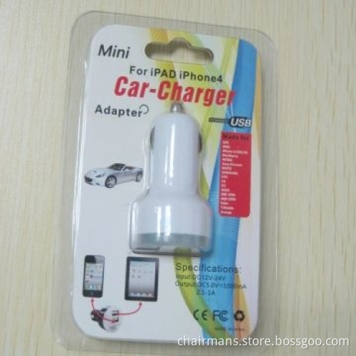 Mini Dual USB Car Chargers for Phones, Comes in Black and White Colors